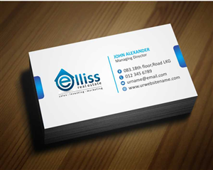 Diseño de Tarjeta de Presentación por AwsomeD para Elliss Real Estate | Diseño: #3969446