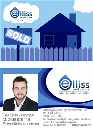 Business Card Design by Peter .D for Elliss Real Estate | Design #3973720