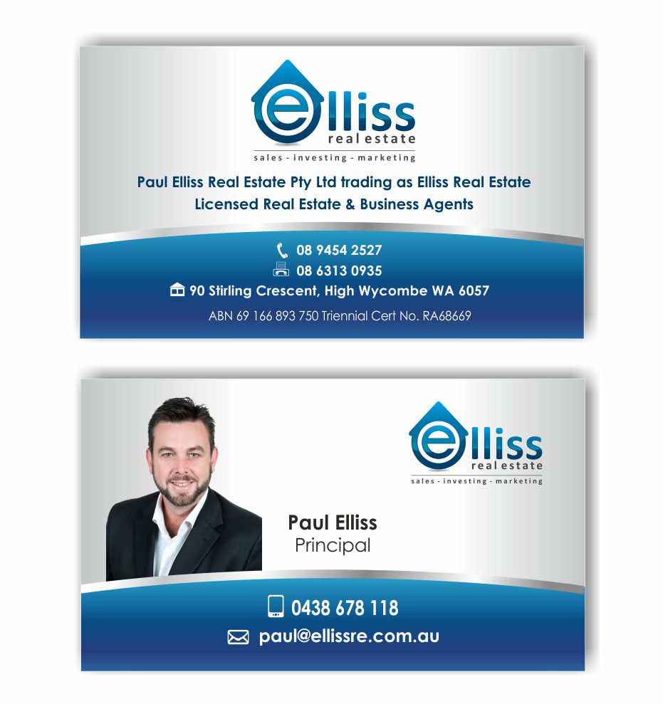 Diseño de Tarjeta de Presentación por IneseRo para Elliss Real Estate | Diseño #3968628