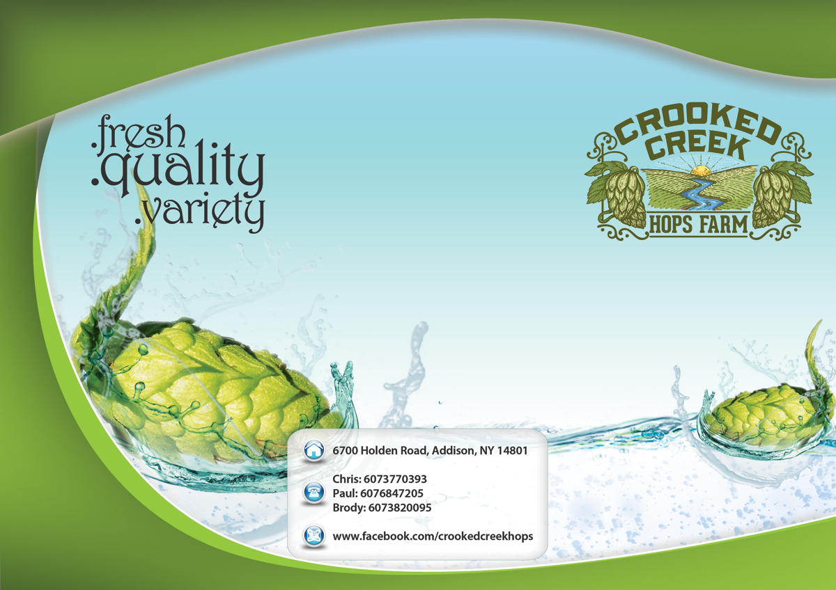 Broschüren-Design von alessandroevge für Crooked Creek Hops Farm | Design #3978030