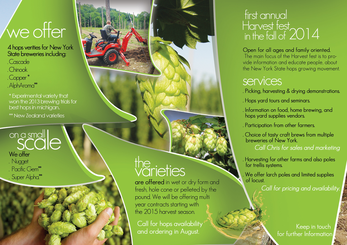 Brochure Design by alessandroevge for Crooked Creek Hops Farm | Design #3985345