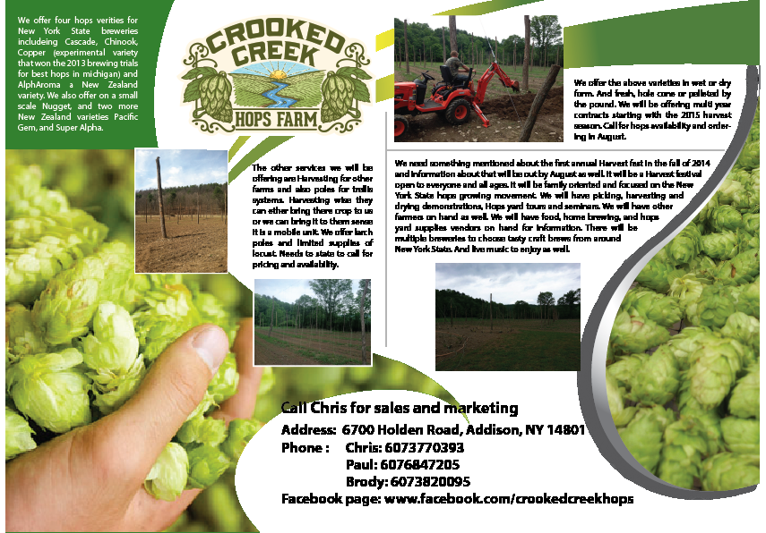 Brochure Design by chandrahalim for Crooked Creek Hops Farm | Design #3977987