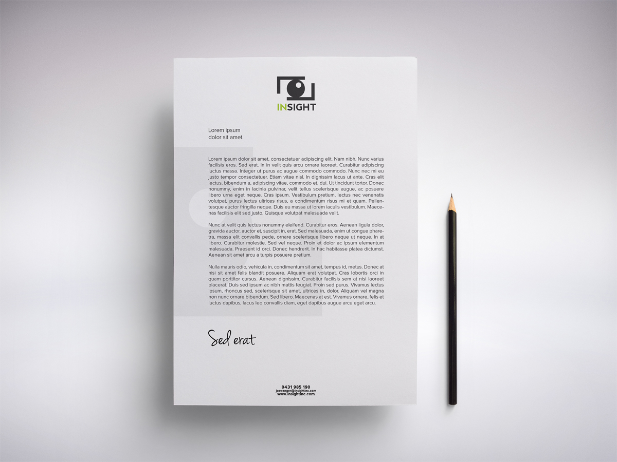 Schreibwaren-Design von LR Design für Insight NSW Pty Limited | Design #4064273