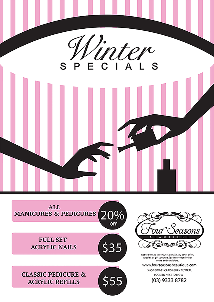 Poster Design by NatashaElizabeth for Four Seasons Beautique Pty Ltd | Design #3983480