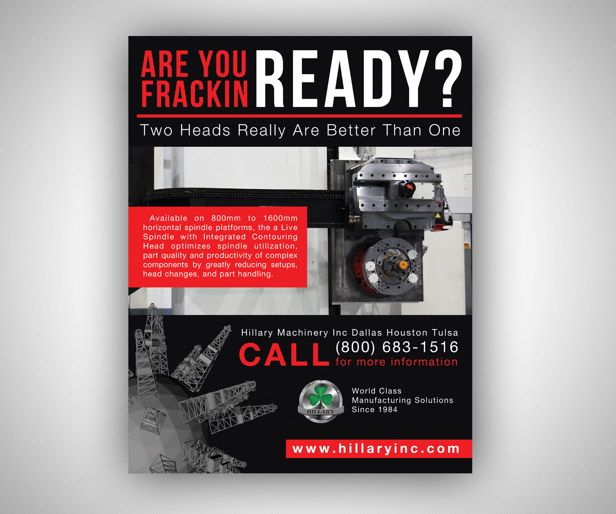 Diseño Publicitario por neboica para Hillary Machinery Inc | Diseño #3977787