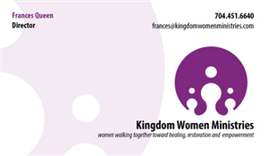 Business Card Design by cutpasteArtist for Kingdom Women Ministries | Design #4007705