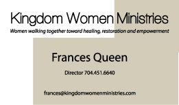 Business Card Design by The Image Factory for Kingdom Women Ministries | Design #3990350