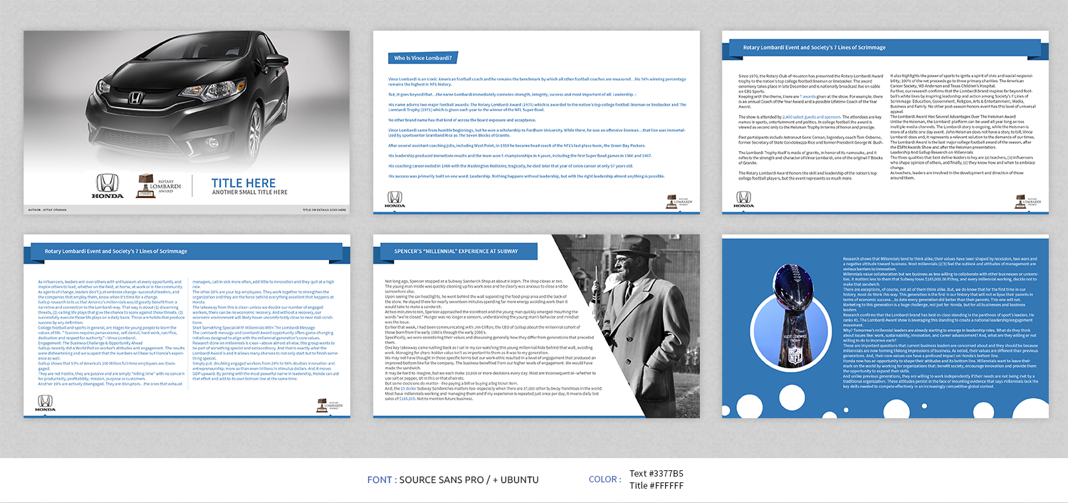 PowerPoint Design by Attaf Othman for this project | Design: #3973603
