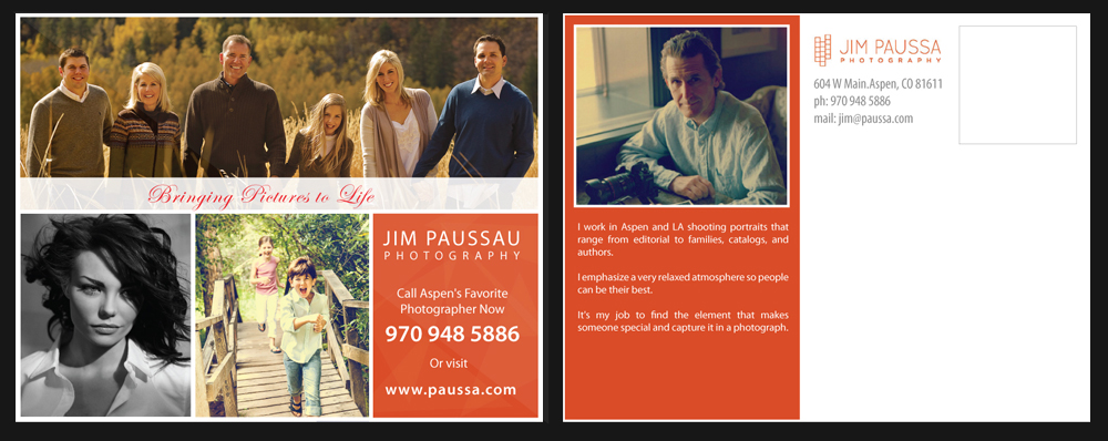Design de Carte Postale par uniquedesign10 pour jim paussa photography | Design #3973306