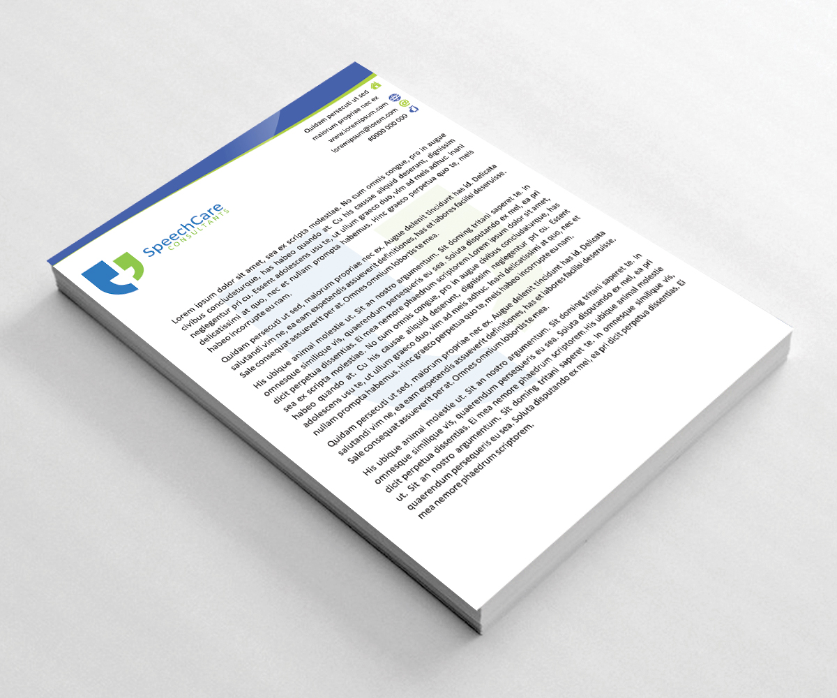 Letterhead Design by Pooja RK for SpeechCare Consultants | Design #3995622