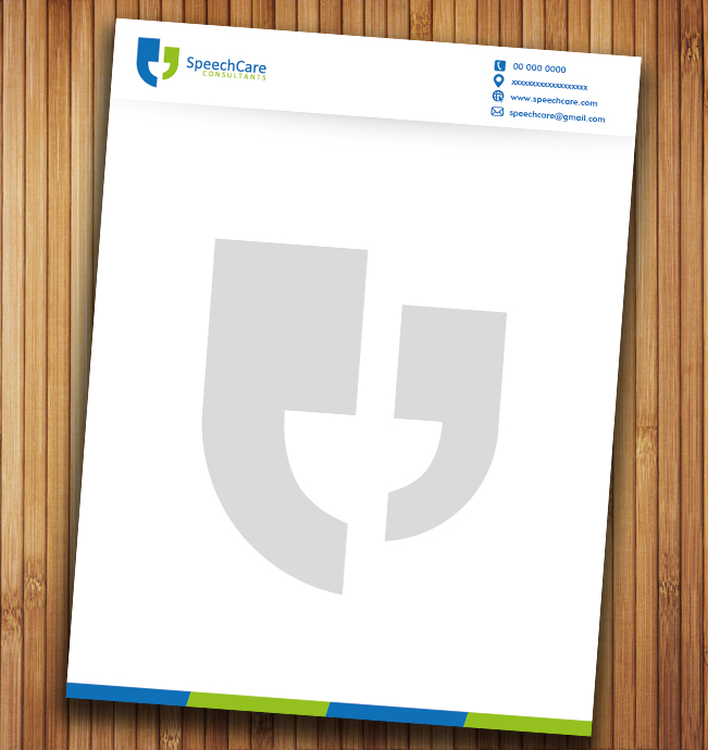 Letterhead Design by Vivek Chauhan for SpeechCare Consultants | Design #3985393