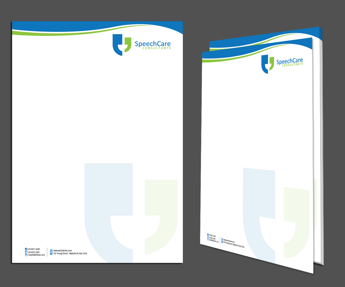 Diseño de Membrete por kousik para SpeechCare Consultants | Diseño #4009550