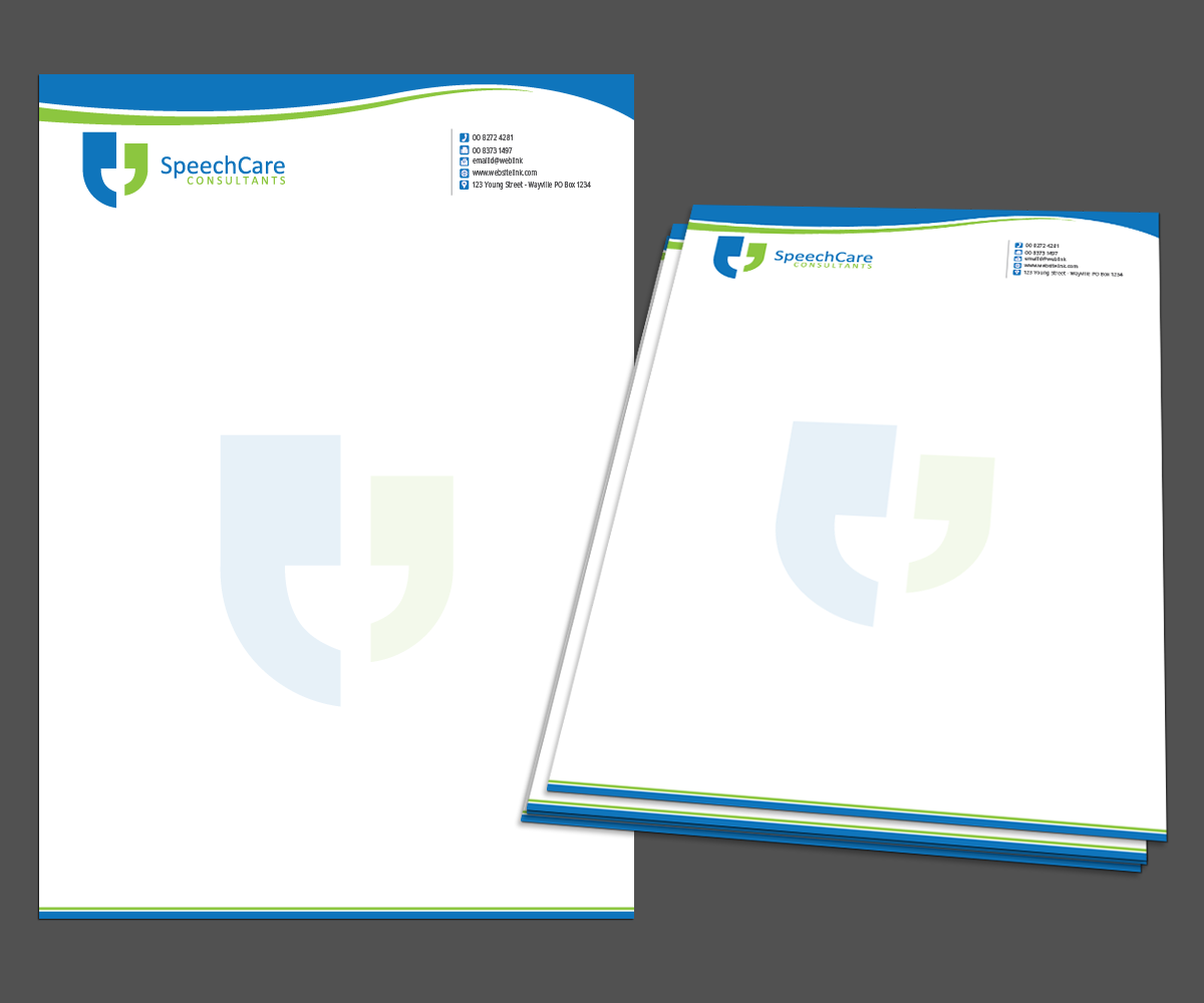 Letterhead Design by kousik for SpeechCare Consultants | Design #4009576
