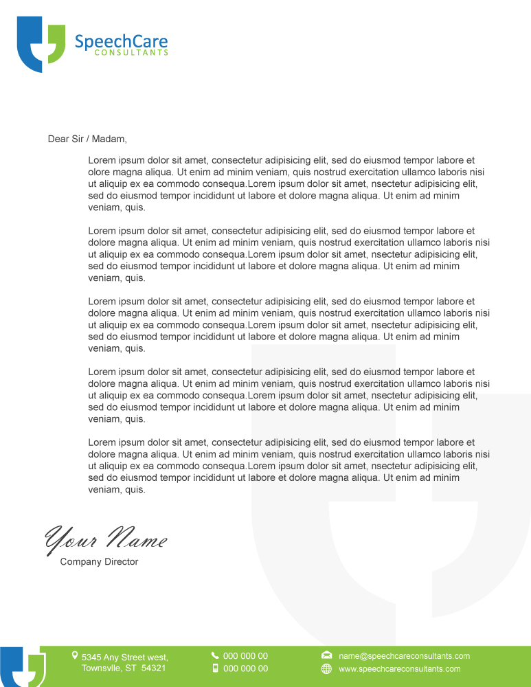 Design En-Tête par Parul pour SpeechCare Consultants | Design #4015622