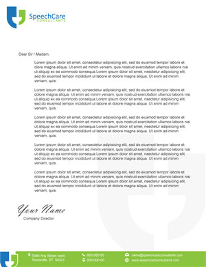 Diseño de Membrete por Parul para SpeechCare Consultants | Diseño: #4015622