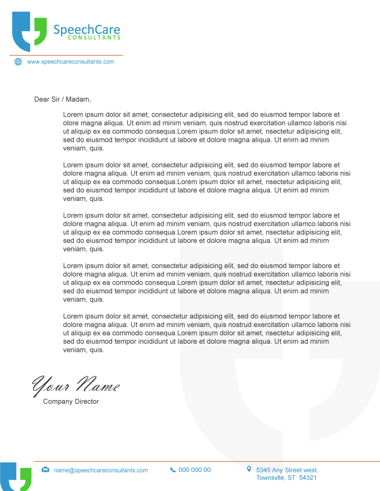 Letterhead Design by Parul for SpeechCare Consultants | Design #4030307