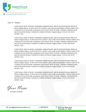 Design En-Tête par Parul pour SpeechCare Consultants | Design : #4033947