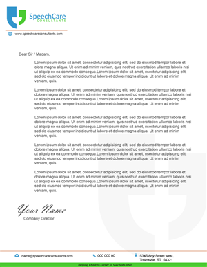 Design En-Tête par Parul pour SpeechCare Consultants | Design : #4033975
