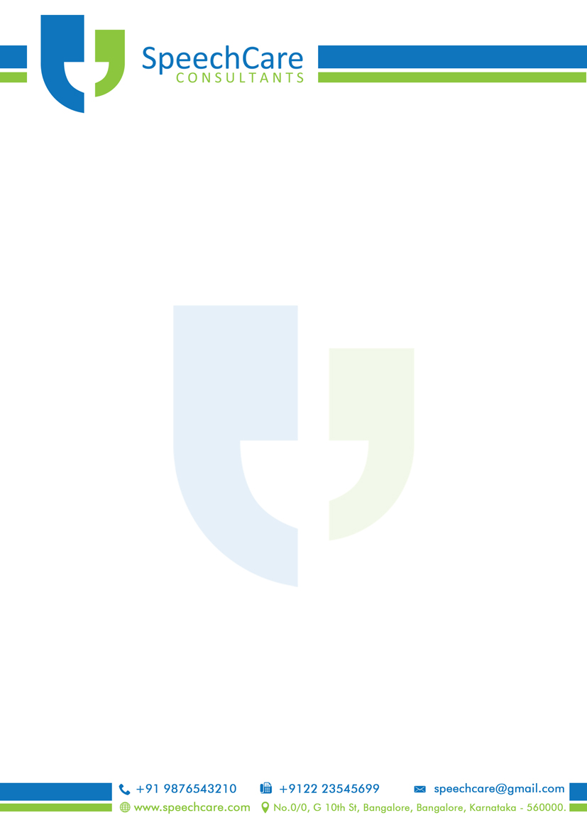 Letterhead Design by Vinoth P for SpeechCare Consultants | Design #3984387