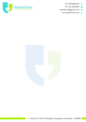 Diseño de Membrete por Vinoth P para SpeechCare Consultants | Diseño: #3987094