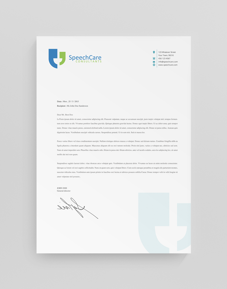 Design En-Tête par stoodio.id pour SpeechCare Consultants | Design #4073726