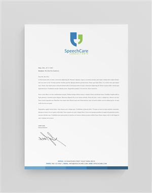 Diseño de Membrete por stoodio.id para SpeechCare Consultants | Diseño: #4073775