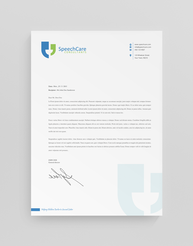 Design En-Tête par stoodio.id pour SpeechCare Consultants | Design #4088046