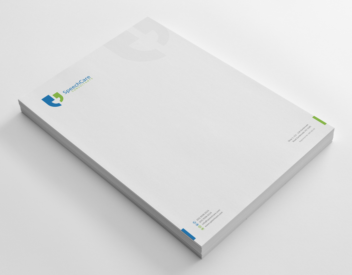 Diseño de Membrete por logodentity para SpeechCare Consultants | Diseño #3973841