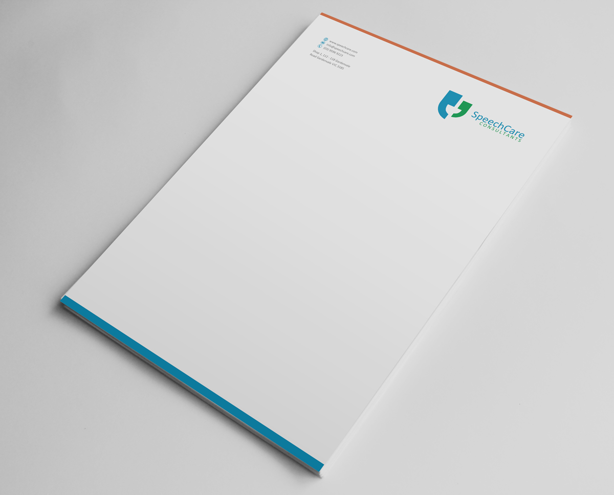 Diseño de Membrete por logodentity para SpeechCare Consultants | Diseño #4043857
