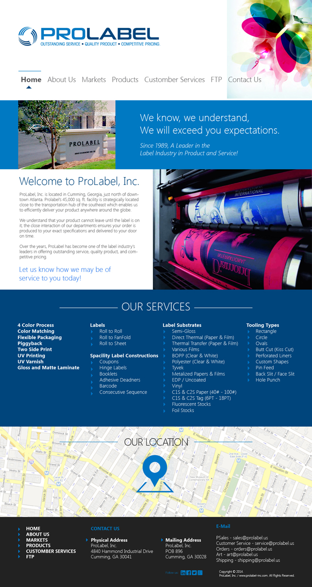Web Design by AQKhan for ProLabel, Inc. | Design #4050586