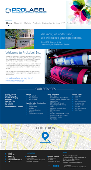 Web Design par AQKhan pour ProLabel, Inc. | Design #4050586