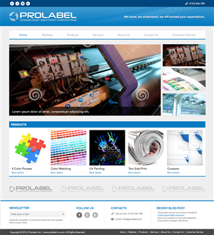Web Design par Ivo Fernandes pour ProLabel, Inc. | Design #4068077