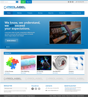 Web Design by Ivo Fernandes for ProLabel, Inc. | Design: #4068083