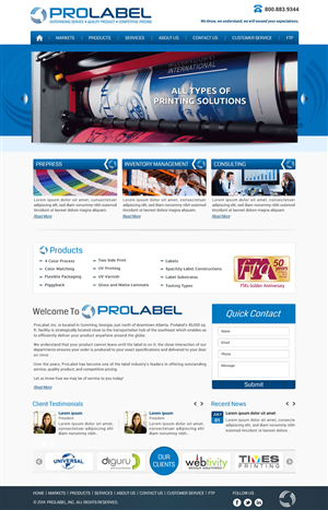 Web Design by Sbss for ProLabel, Inc. | Design: #4055752