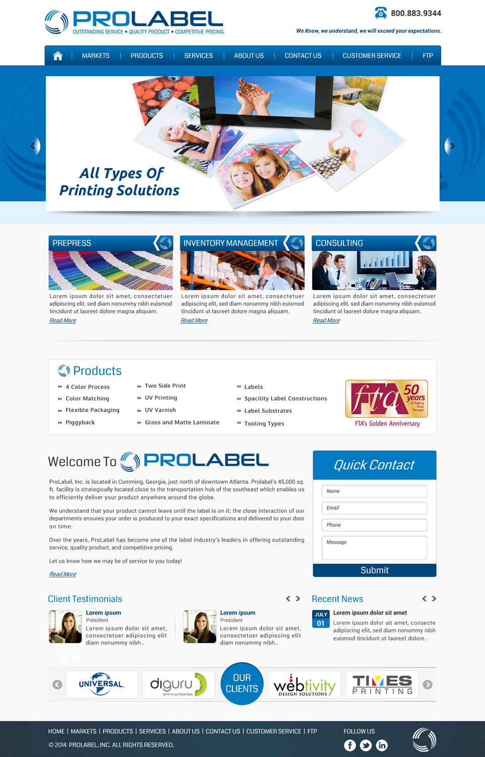 Web Design par Sbss pour ProLabel, Inc. | Design #4055756