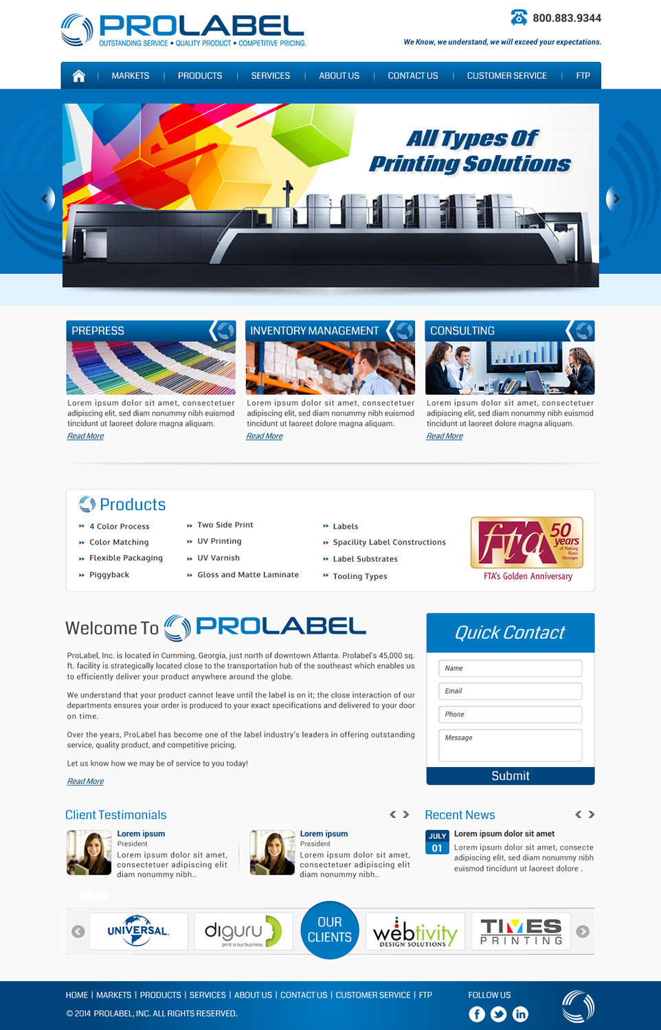Web Design par Sbss pour ProLabel, Inc. | Design #4055767