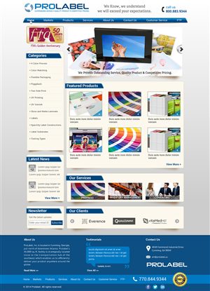 Web Design by Sbss for ProLabel, Inc. | Design: #4055773