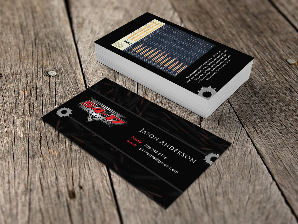 Business Card Design by Eggo May P for 54-17 Arms, LLC | Design #4002300