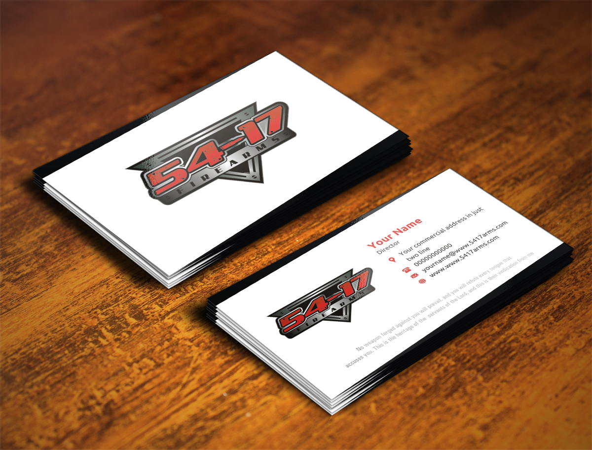 Business Card Design by INDIAN_Ashok for 54-17 Arms, LLC | Design #3982550