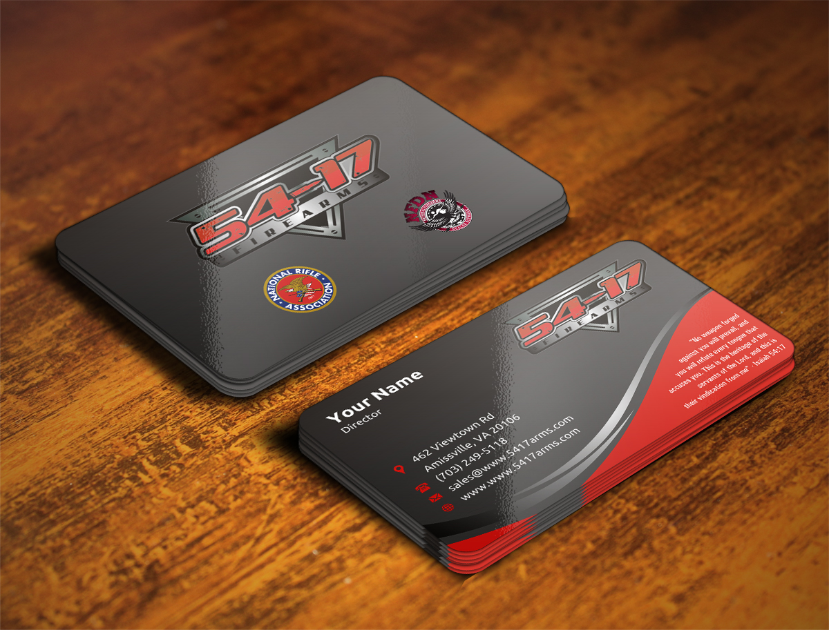 Business Card Design by INDIAN_Ashok for 54-17 Arms, LLC | Design #3989176