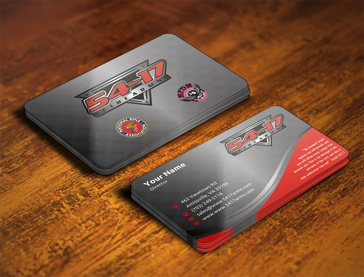Business Card Design by INDIAN_Ashok for 54-17 Arms, LLC | Design #3989178
