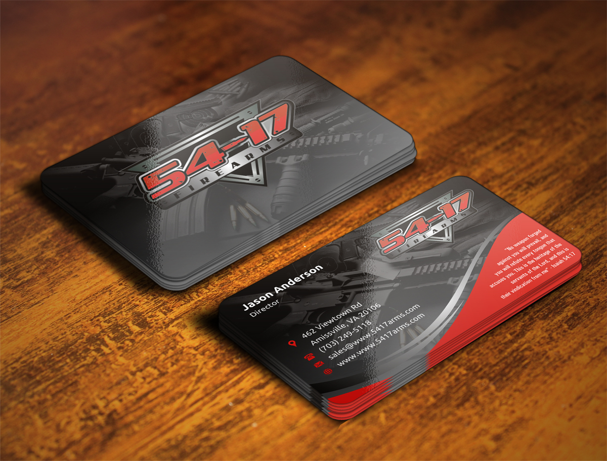 Visitenkarten-Design von INDIAN_Ashok für 54-17 Arms, LLC | Design: #4062978
