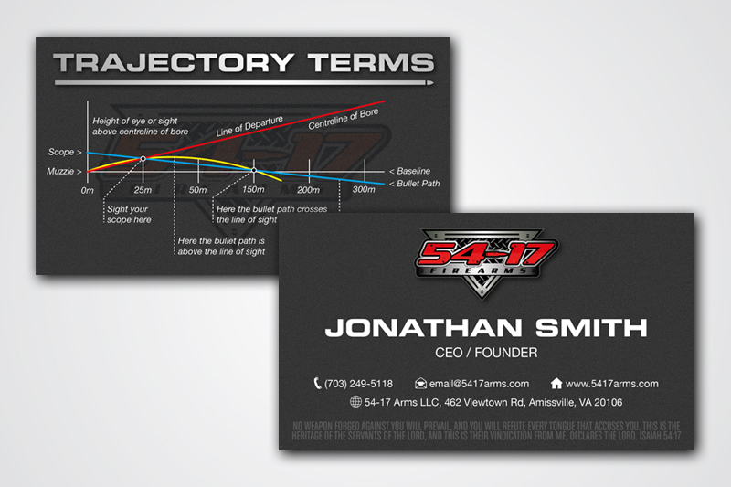 Business Card Design by stealth_ferret for 54-17 Arms, LLC | Design #3982866