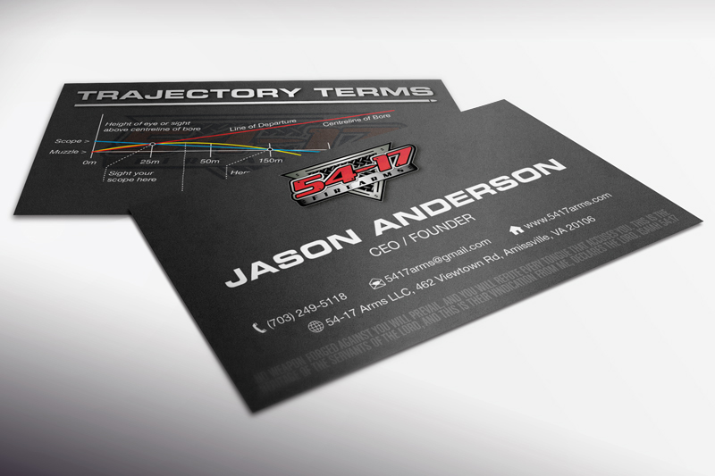 Business Card Design by stealth_ferret for 54-17 Arms, LLC | Design #3989137