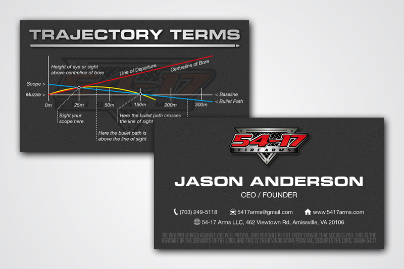 Business Card Design by stealth_ferret for 54-17 Arms, LLC | Design #3989138