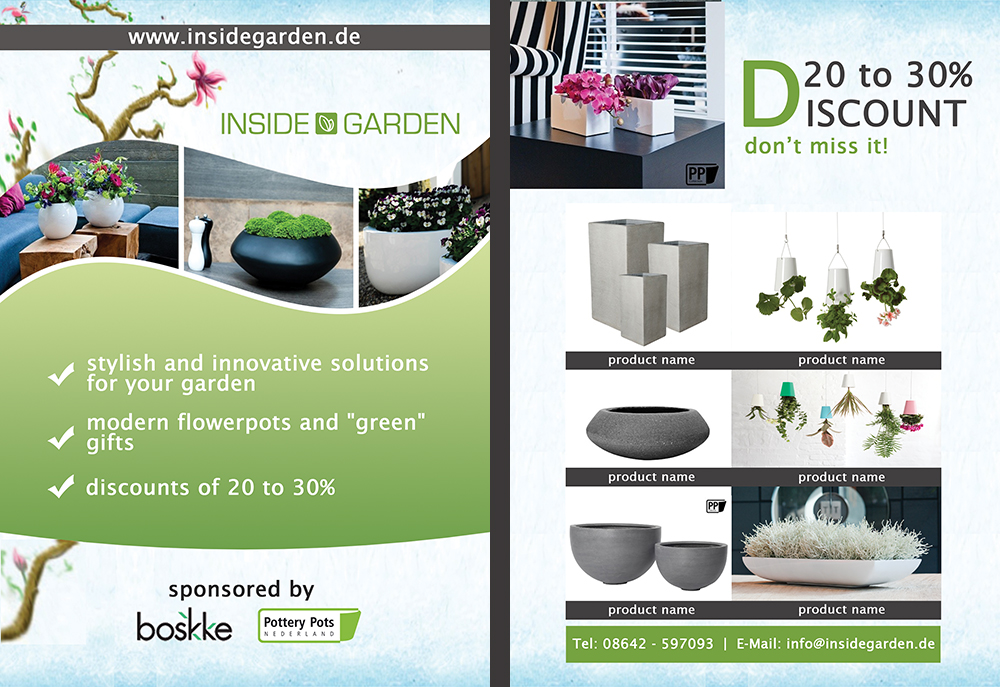 Flyer-Design von Cris für insidegarden | Design #3996837