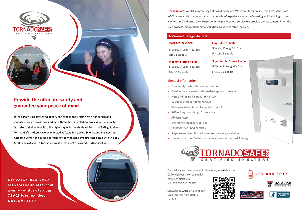 Brochure Design by ALSS444 for TornadoSafe Shelters | Design #3981006