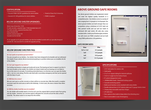 Brochure Design by uniquedesign10 for TornadoSafe Shelters | Design: #3979545