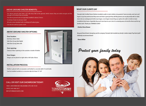 Brochure Design by uniquedesign10 for TornadoSafe Shelters | Design: #3979549