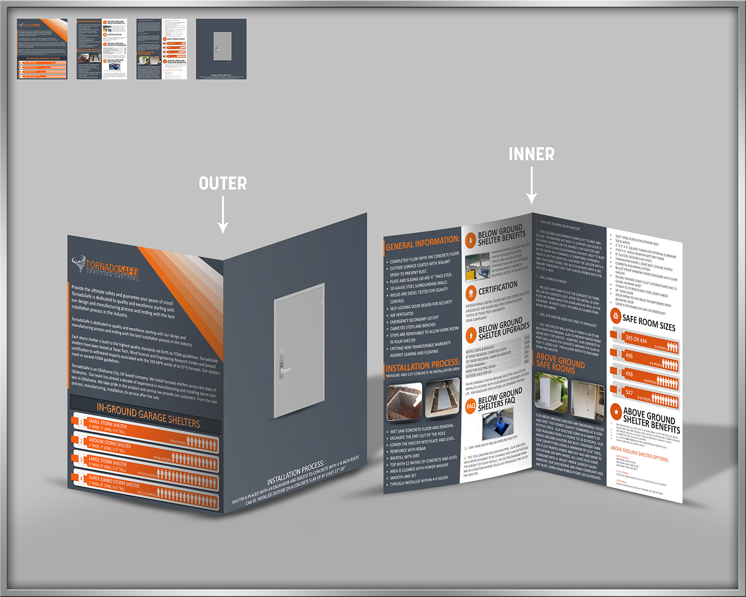 Brochure Design by Adeel Hanif® for TornadoSafe Shelters | Design #3978604
